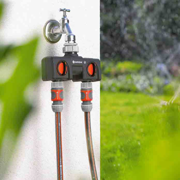 Slika Ventil razvodnik dvokanalni 1" / 3/4" na 2x1/2" GARDENA 8193-20